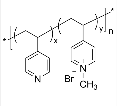  P4VPQCH3Br 聚(4-乙烯基吡啶)共(4-乙烯基N-甲基溴化吡啶) 無(wú)規(guī)共聚物 溴甲烷季銨化兩性離子聚合物