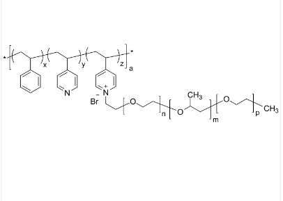 PS4VPQEOPOEOBr 聚苯乙烯共(4-乙烯基吡啶, PEO-PPO-PEO三嵌段共聚物季銨化) 