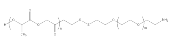 PLGA-SS-PEG-NH2，聚乳酸羥基乙酸共聚物-二硫鍵-聚乙二醇-氨基