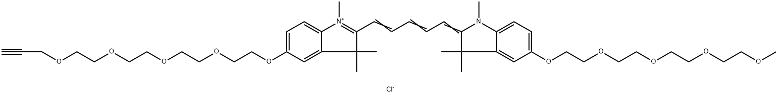 N-methyl-N'-methyl-O-(m-PEG4)-O'-(propargyl-PEG4)-Cy5