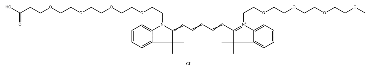 CAS:2107273-32-3 N-(m-PEG4)-N'-(PEG4-acid)-Cy5 