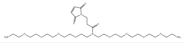 N-Mal-N-bis(PEG4-amine) TFA salt CAS:2128735-22-6