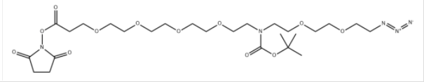 CAS:2093153-95-6 N-(Azido-PEG2)-N-Boc-PEG4-NHS ester 